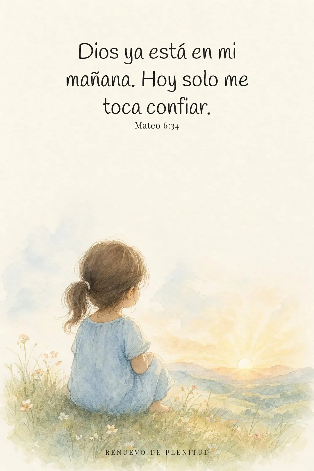 Dios ya está en mi mañana. Hoy solo me toca confiar.