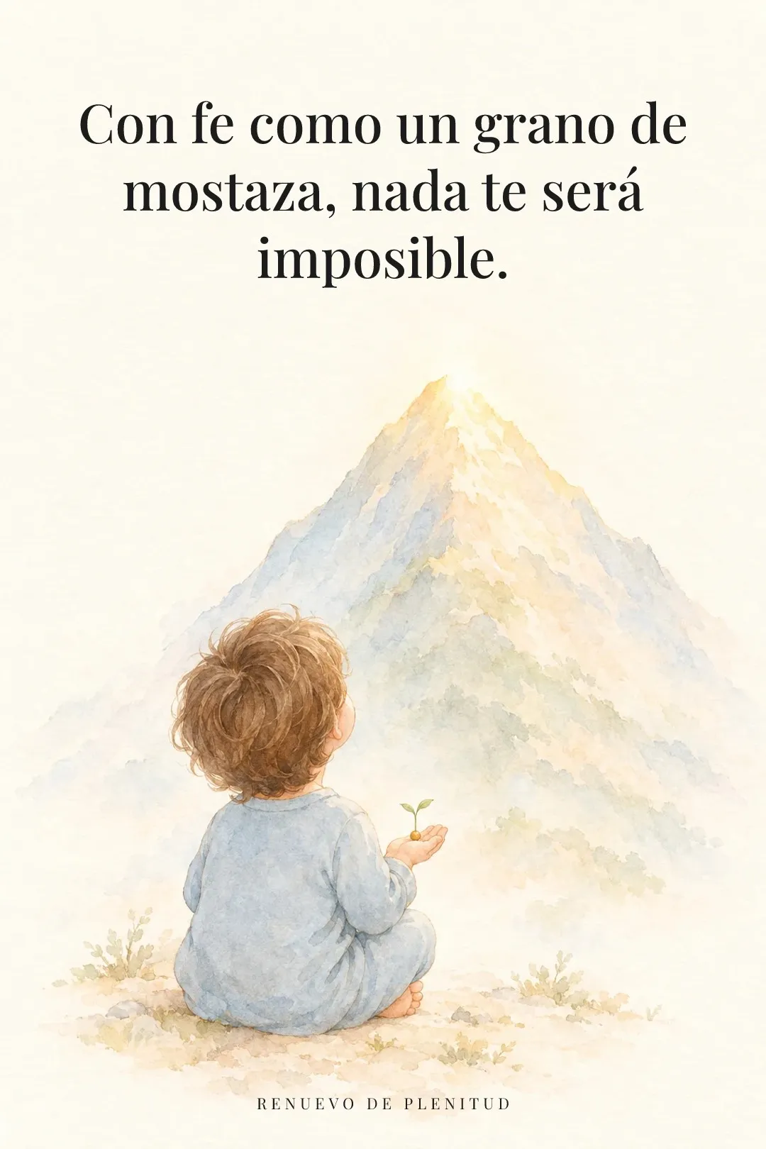 Con fe como un grano de mostaza, nada te será imposible.