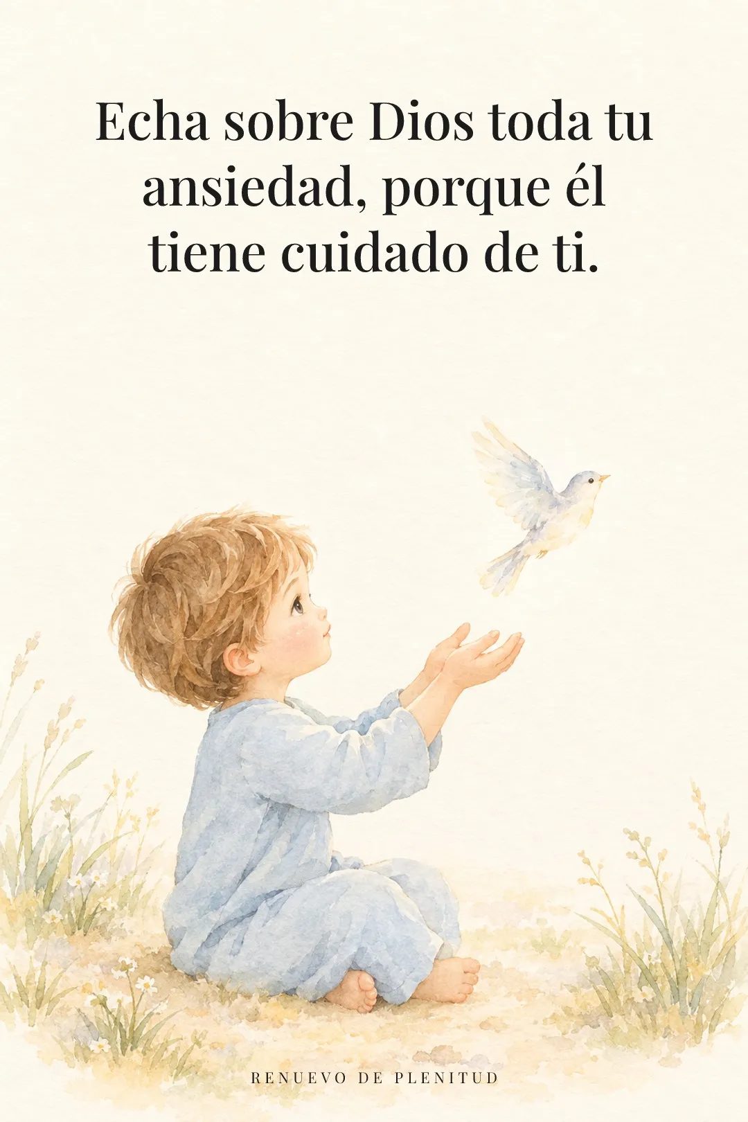 Echa sobre Dios toda tu ansiedad,
porque él tiene cuidado de ti.