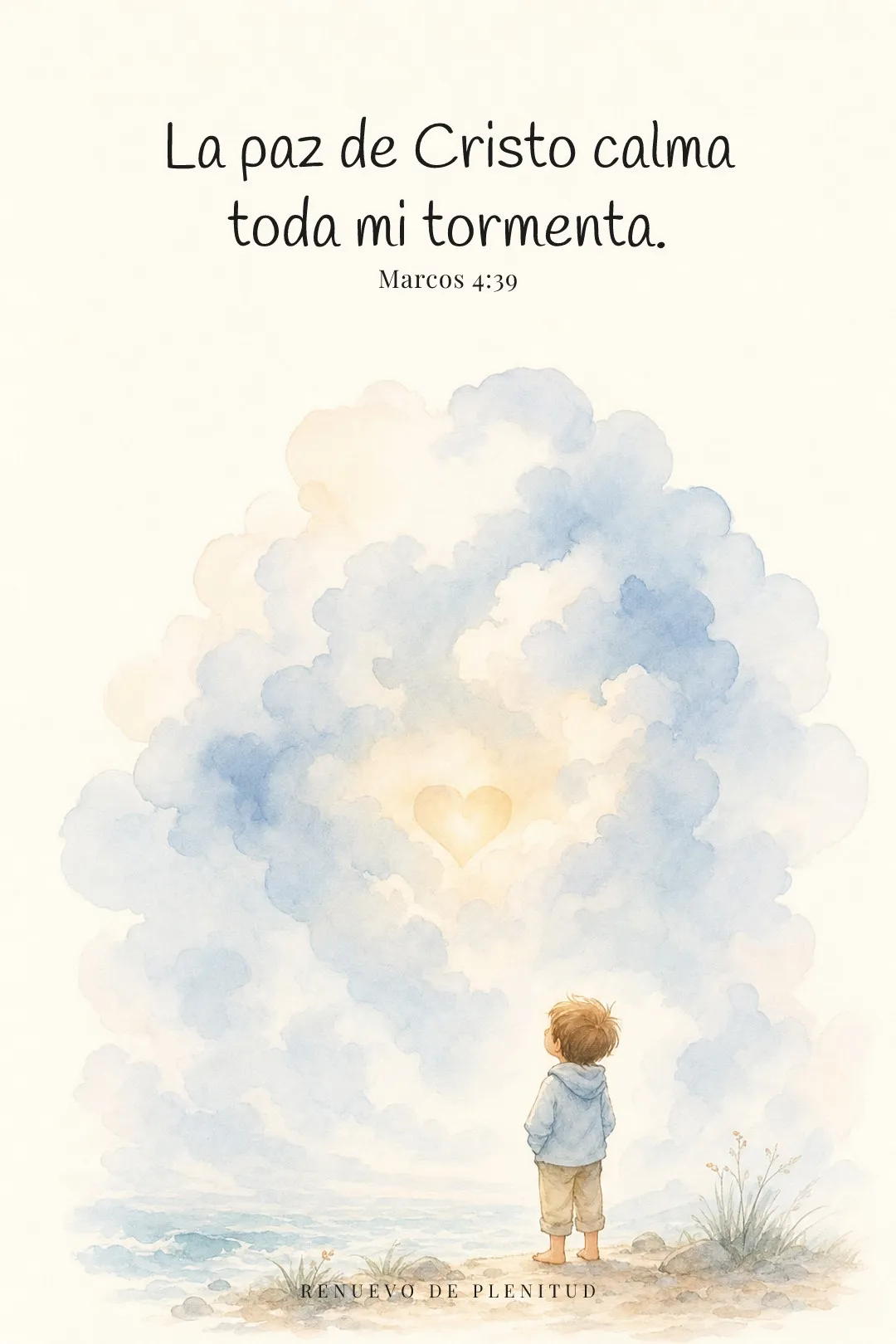 La paz de Cristo calma toda mi tormenta.