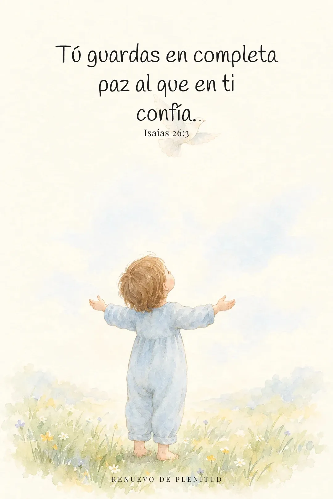 Tú guardas en completa paz
al que en ti confía.