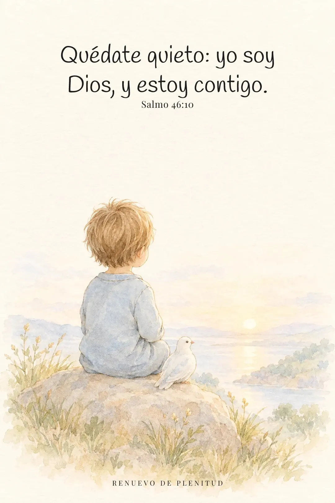 Quédate quieto:
yo soy Dios, y estoy contigo.