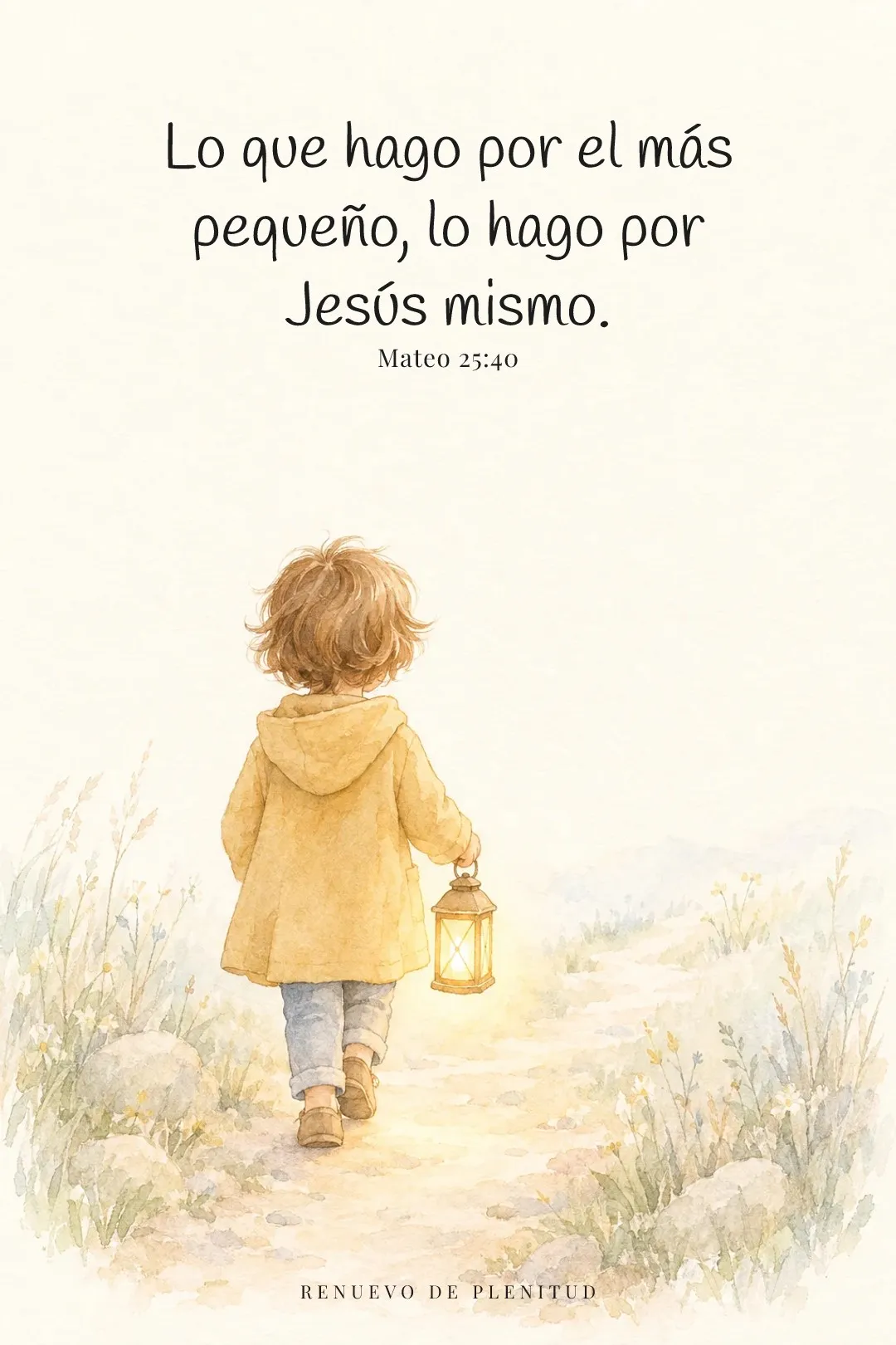 En los pequeños, sirvo a Jesús