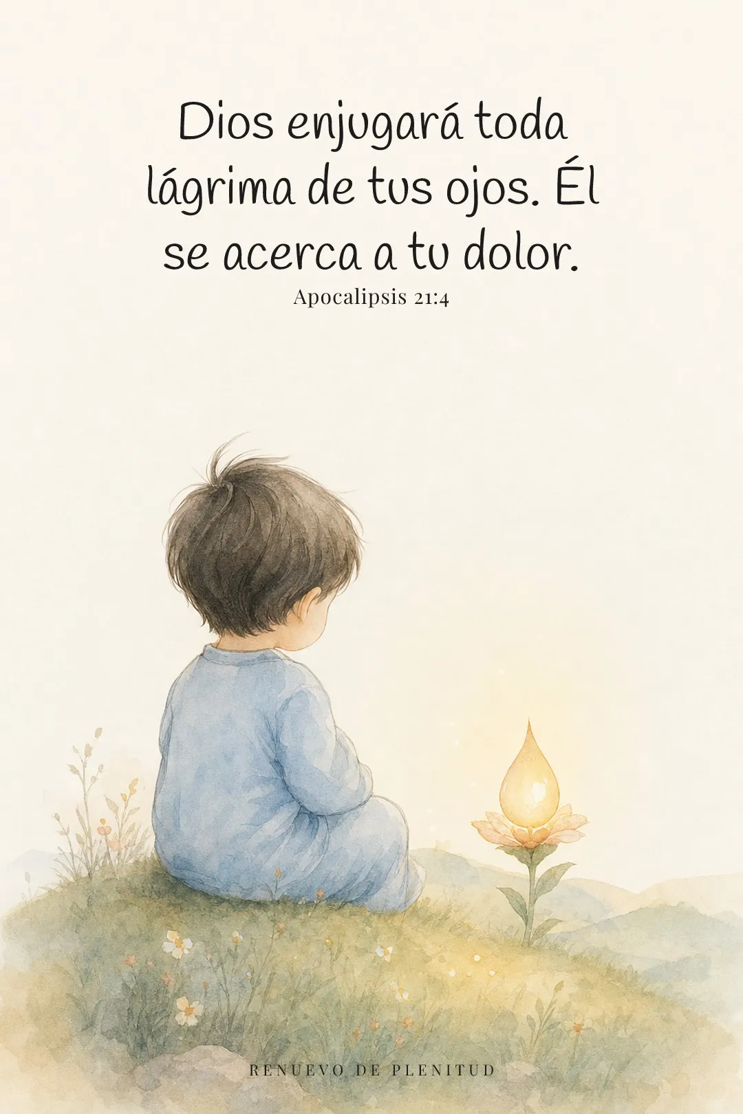 Dios enjugará toda lágrima de tus ojos. Él se acerca a tu dolor.