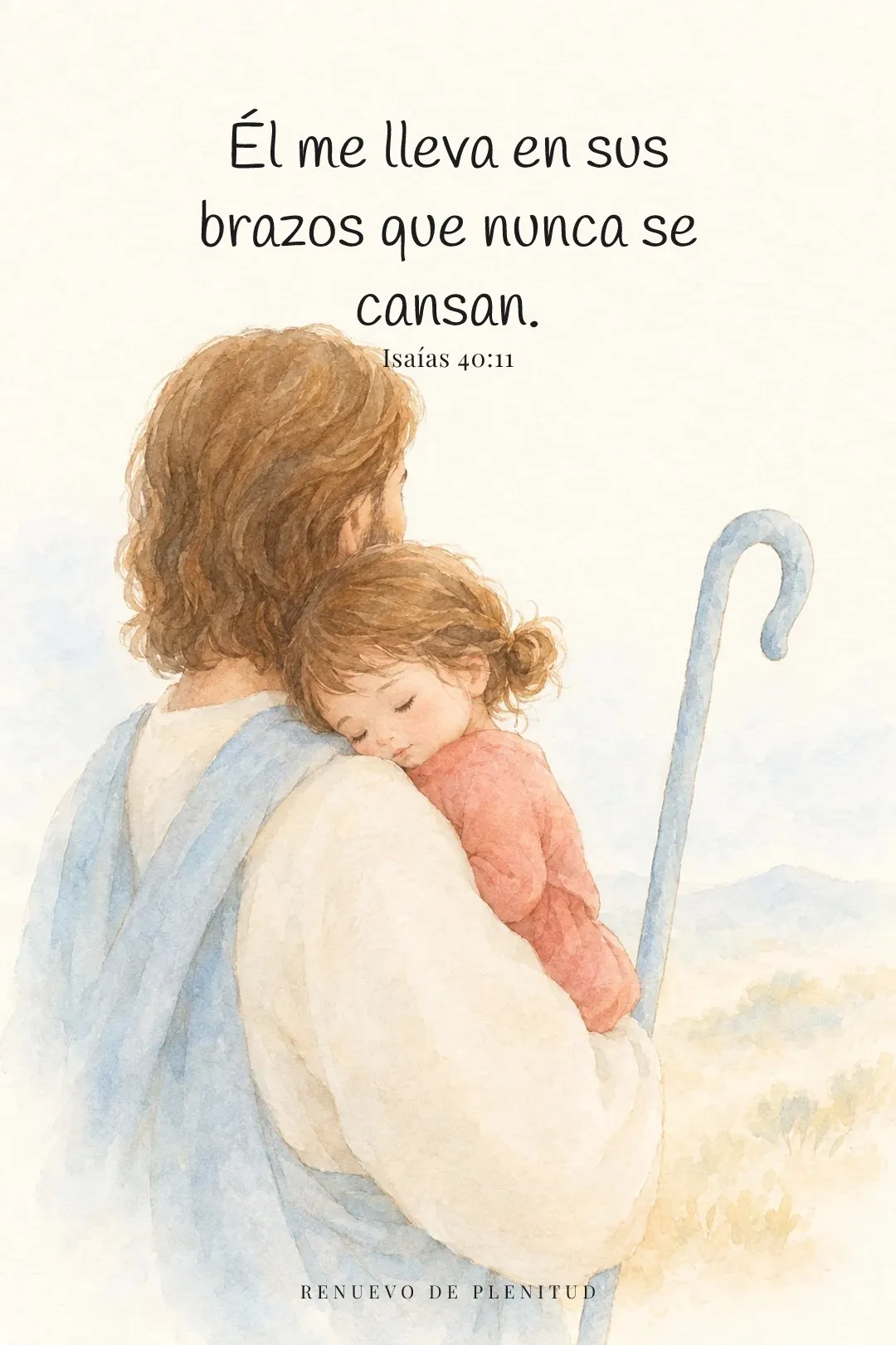 En sus brazos que nunca se cansan