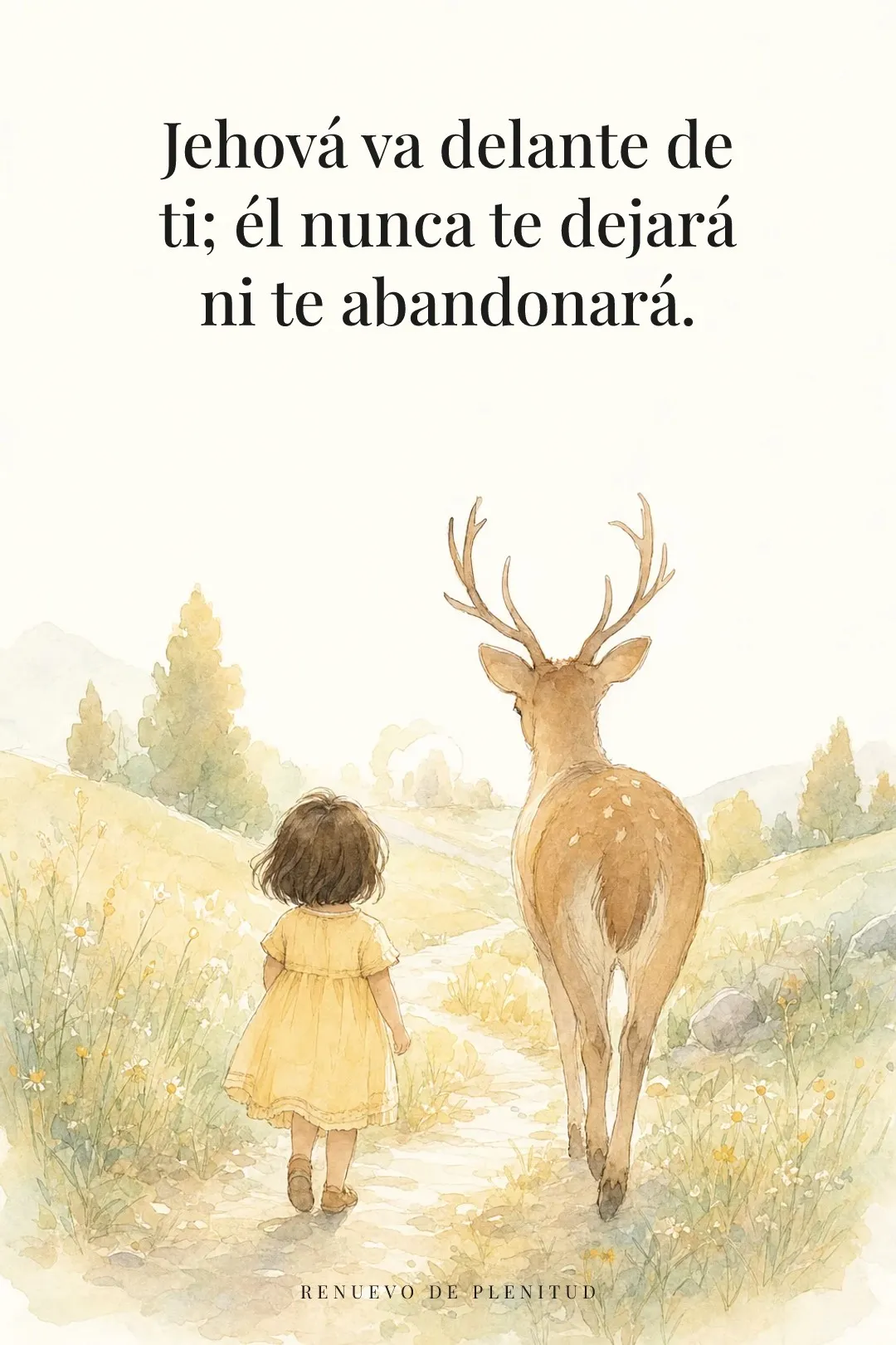 Jehová va delante de ti; él nunca te dejará ni te abandonará.