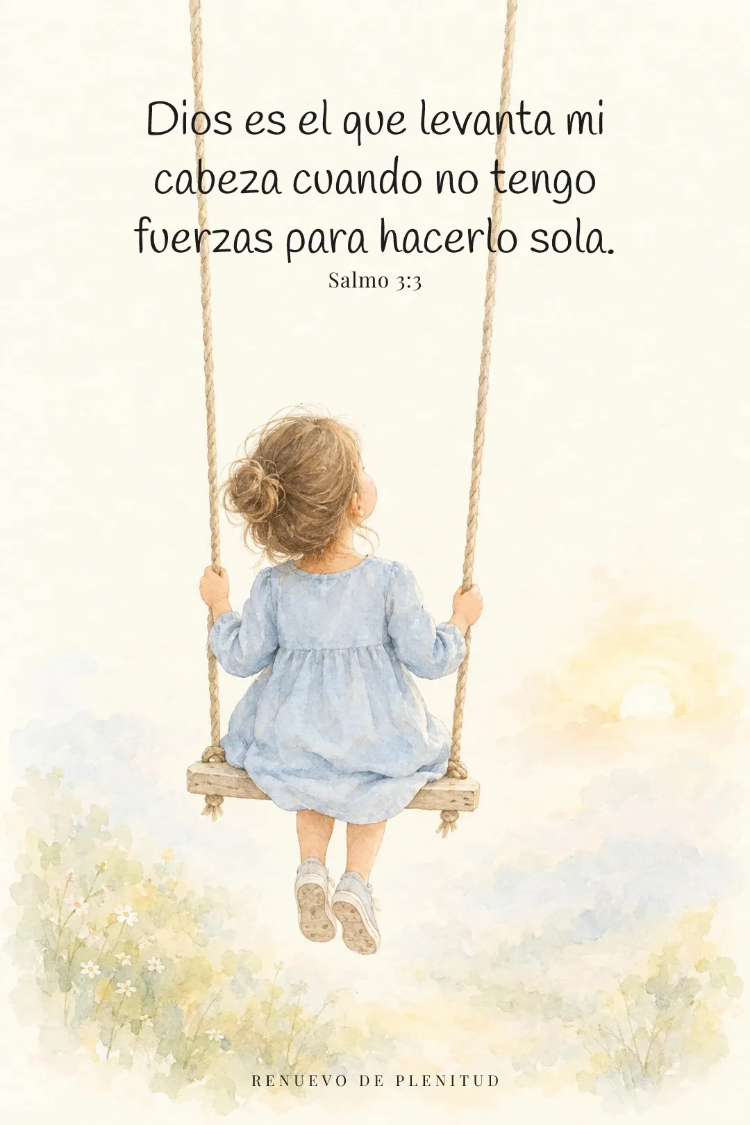 Dios es el que levanta mi cabeza cuando no tengo fuerzas para hacerlo sola.