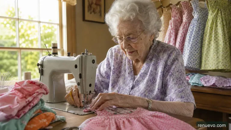 Esta mujer de 99 años hace un vestido nuevo cada día para niñas necesitadas