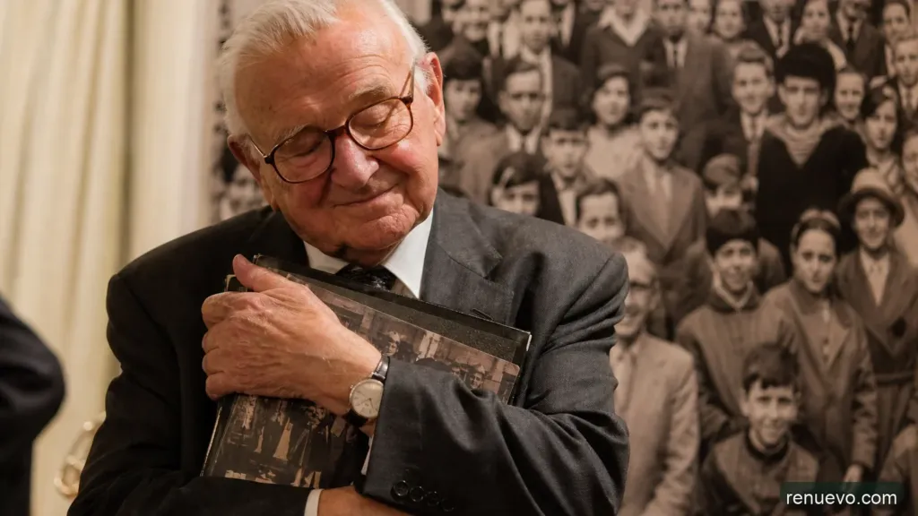 Este Hombre Salvó A 669 Niños De La Muerte En El Holocausto. Él No Lo Sabe, Pero Está Al Lado De Ellos