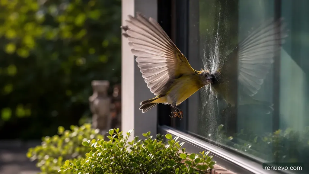 Más de 1000 aves mueren anualmente por estrellarse contra ventanas