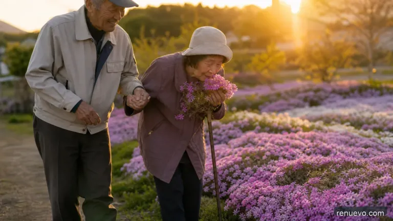 El hombre que plantó miles de flores para que las oliera su esposa ciega
