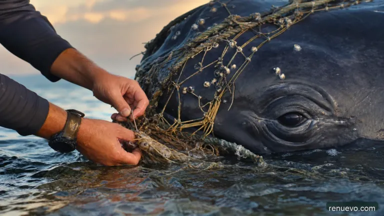 La Reacción De Esta Ballena Al Ser Liberada De Una Red De Pescador Que La Tenía Atrapada. EMOCIONANTE!