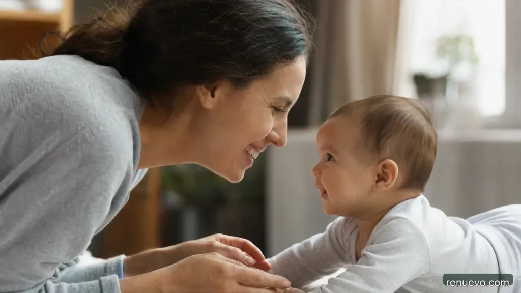Mira cómo en 1 minuto y 23 segundos una madre influye en la vida de este bebé… ¡Te encantará!