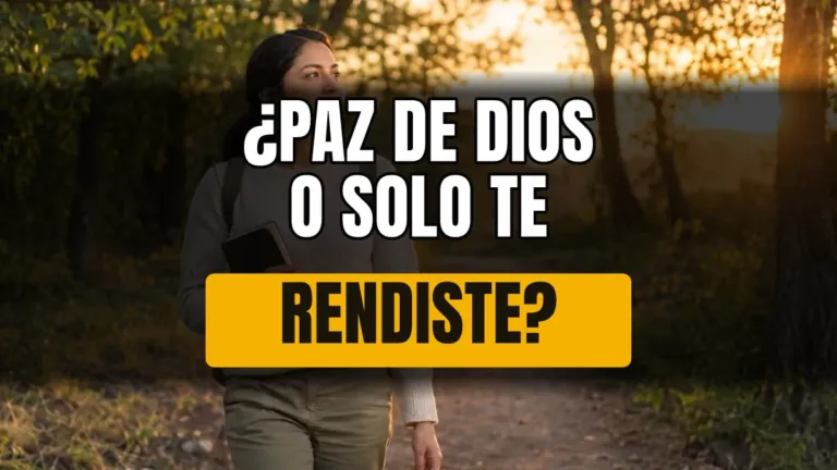 ¿Es la paz de Dios o solo me resigné? ¿Cómo saberlo?