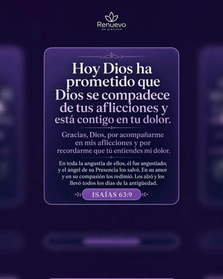 promesa-106-74cecefc-bfcd-41a6-9c53-a23a90158eb6 - Renuevo De Plenitud Dios se compadece de tus aflicciones y está contigo en tu dolor (Isaías 63:9)