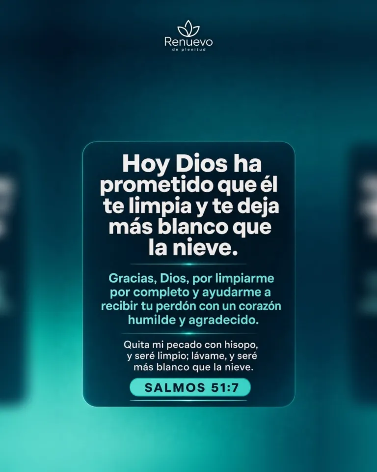 Él te limpia y te deja más blanco que la nieve (Salmos 51:7)