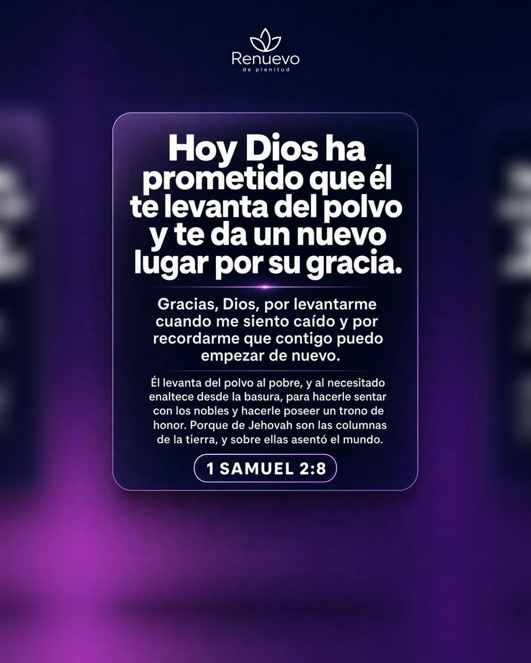 promesa-148-60a2b3b6-f33d-46c3-bed7-9c052ad46ade - Renuevo De Plenitud Él te levanta del polvo y te da un nuevo lugar por su gracia (1 Samuel 2:8)