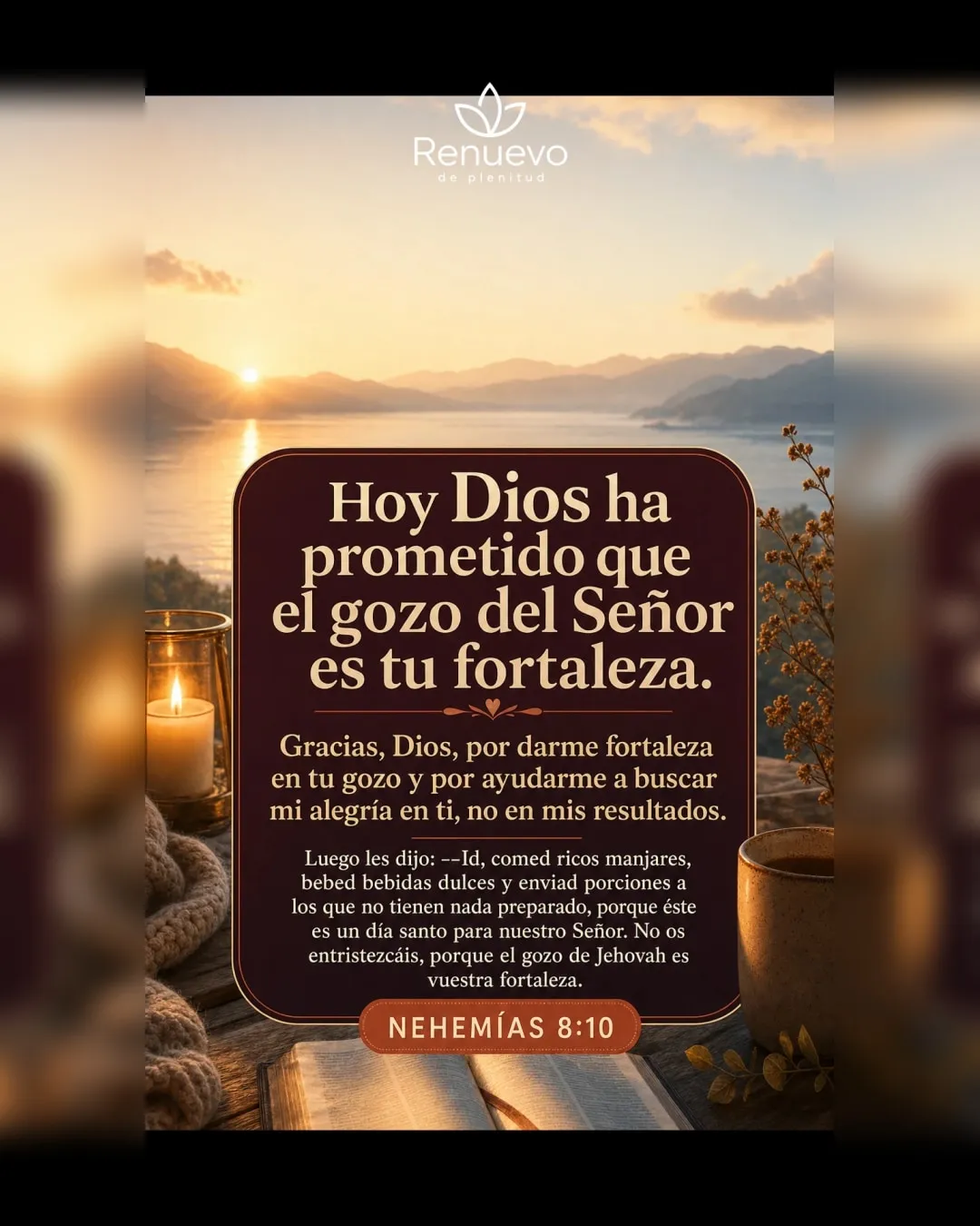 el gozo del Señor es tu fortaleza (Nehemías 8:10)