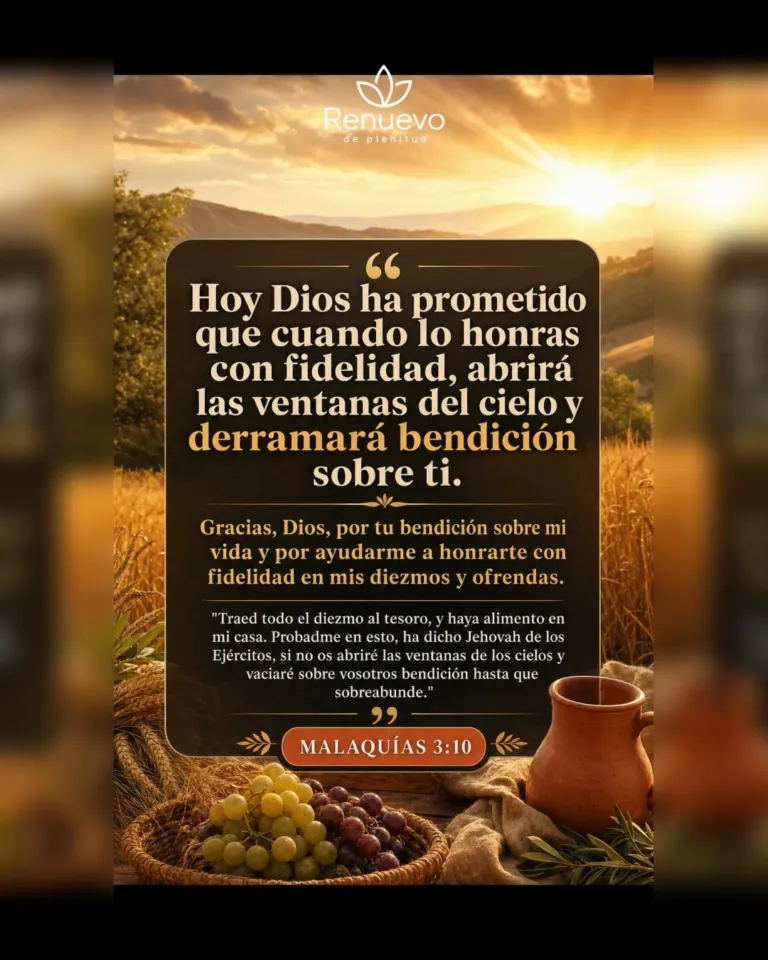promesa-53-4fd1bc95-f3dd-4c87-9379-60b3fbf2221c - Renuevo De Plenitud cuando lo honras con fidelidad, abrirá las ventanas del cielo y derramará bendición sobre ti (Malaquías 3:10)