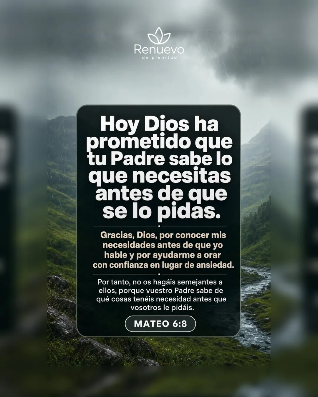 promesa-67-2f988ba0-ef5e-4476-afd1-709dbff76dad - Renuevo De Plenitud tu Padre sabe lo que necesitas antes de que se lo pidas (Mateo 6:8)