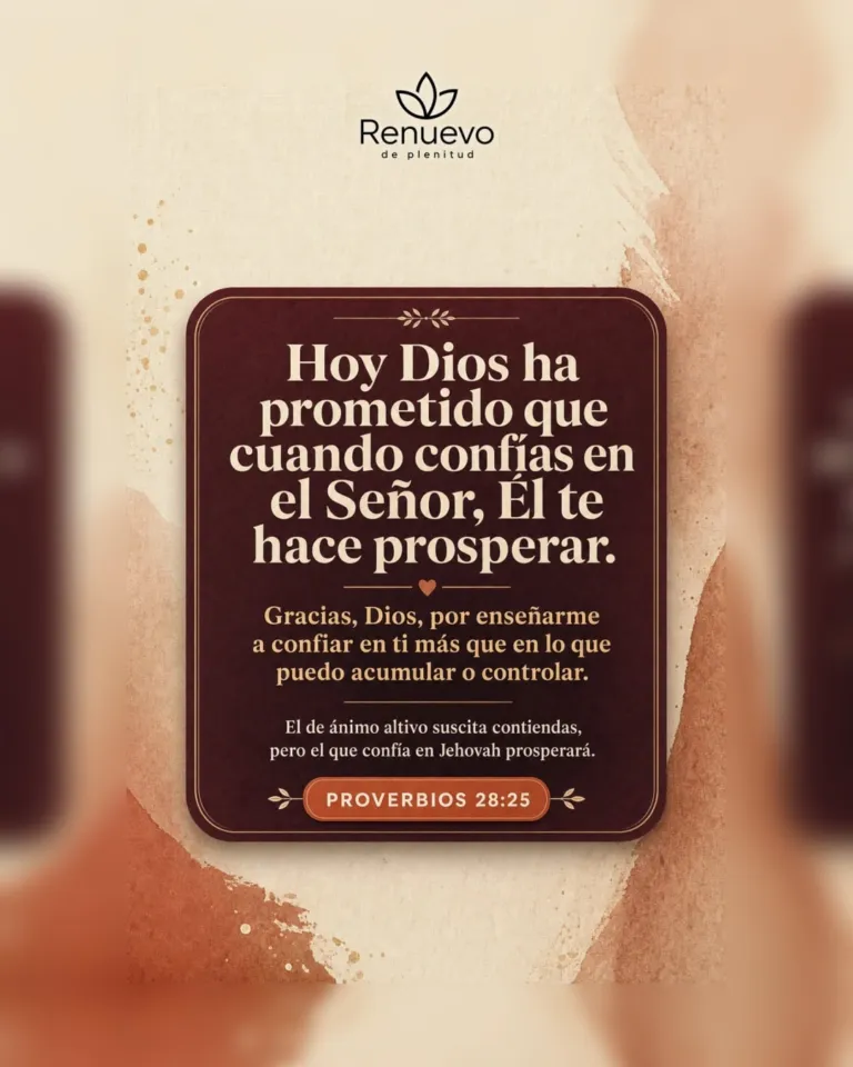 promesa-74-8a65fcf0-d8da-437b-8a17-371adc386f27 - Renuevo De Plenitud cuando confías en el Señor, Él te hace prosperar (Proverbios 28:25)