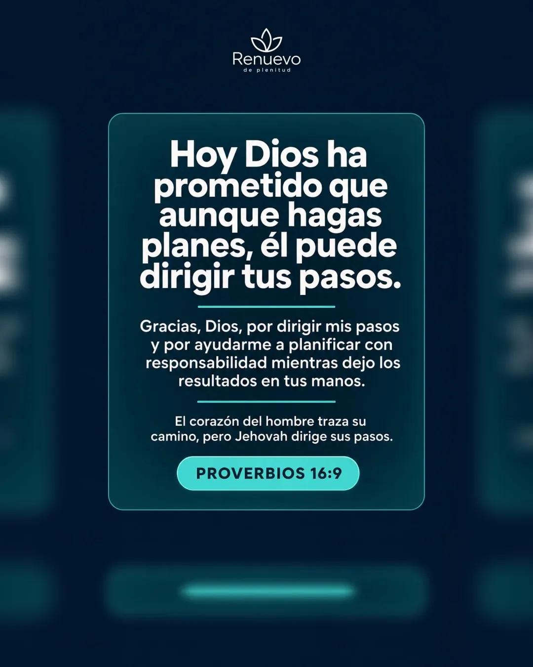 promesa-91-996a004c-7a5a-4297-980b-81e4335164ab - Renuevo De Plenitud aunque hagas planes, él puede dirigir tus pasos (Proverbios 16:9)
