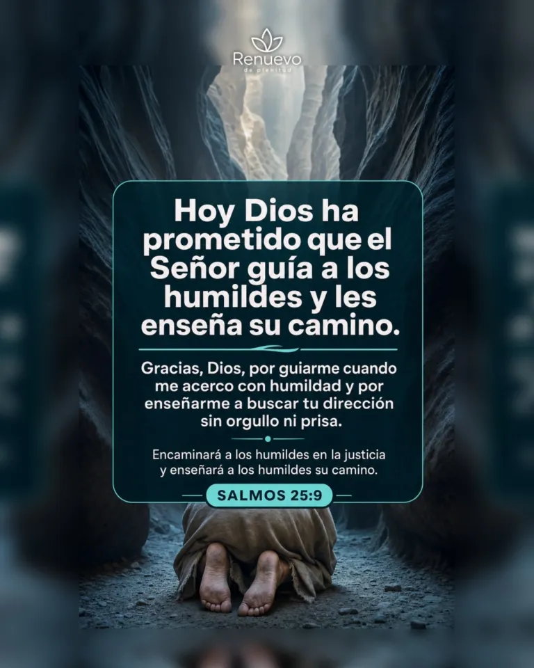el Señor guía a los humildes y les enseña su camino (Salmos 25:9)