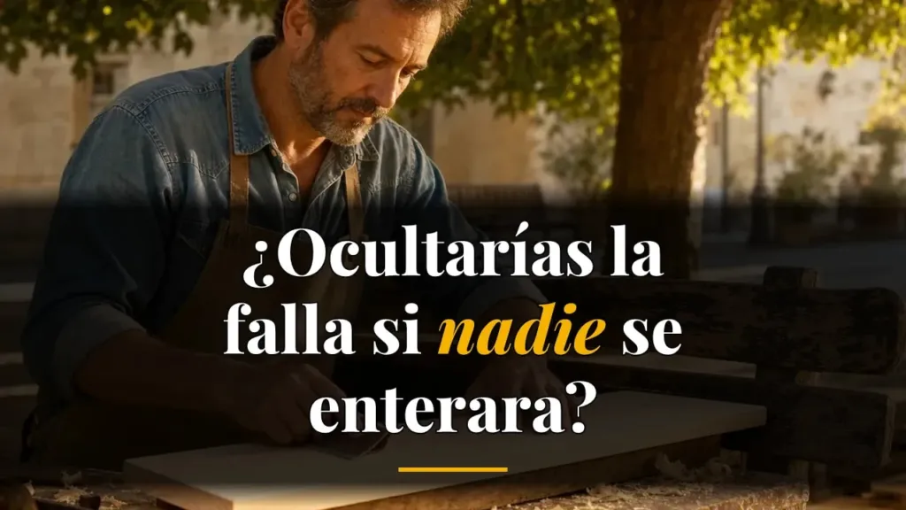 ¿Barnizas la grieta o la arreglas donde nadie va a revisar?