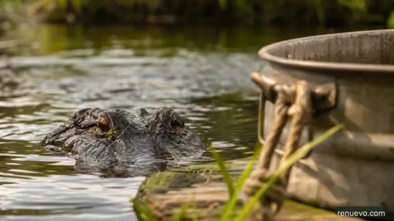 Reflexiones  –  Cocodrilos en el lago.