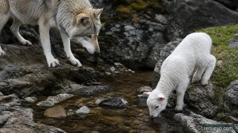 Reflexiones  –  El Lobo y el Cordero en el arroyo