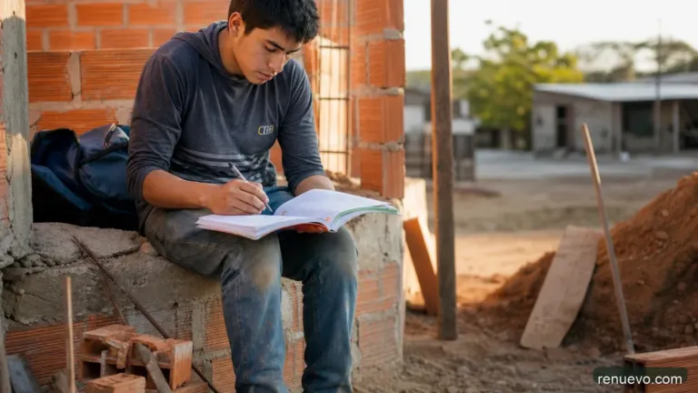 Su jefe lo sorprendió estudiando durante su descanso laboral y lo fotografió. Luego, su vida cambió