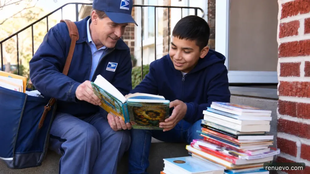 Un cartero hace algo asombroso por un niño fanático de la lectura que no tenía libros