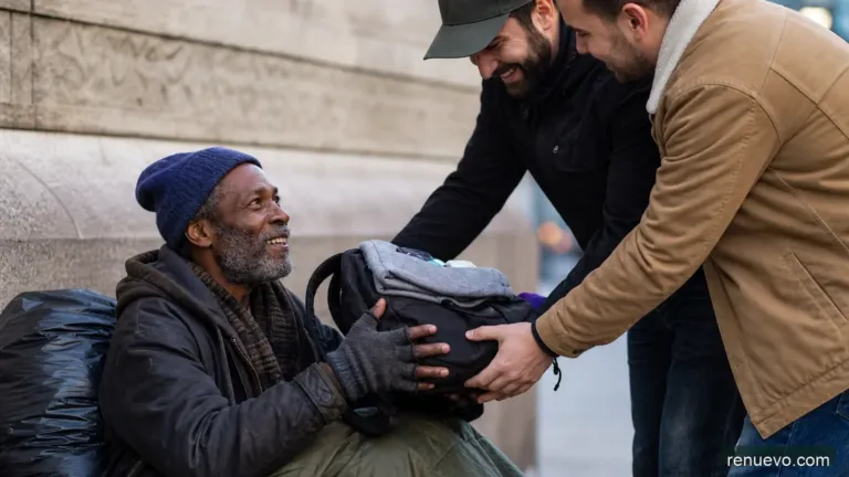 Un Hombre Sin Hogar Recibe de 2 Desconocidos el Mejor Regalo en el Día de su Cumpleaños.