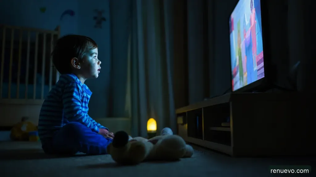 Ver mucha televisión altera los horarios de sueño de los niños.